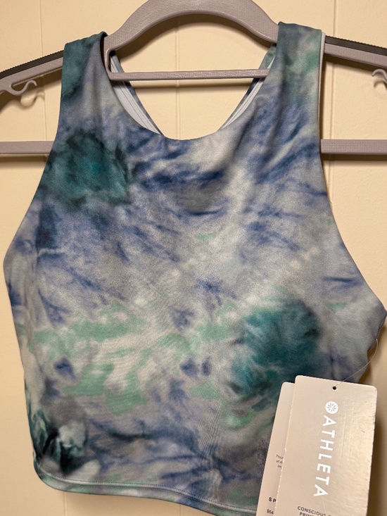 Athleta Tops - NWT Athleta Conscious Crop Printed D-DD+ Sports Bra Tank Tie Dye Size Small